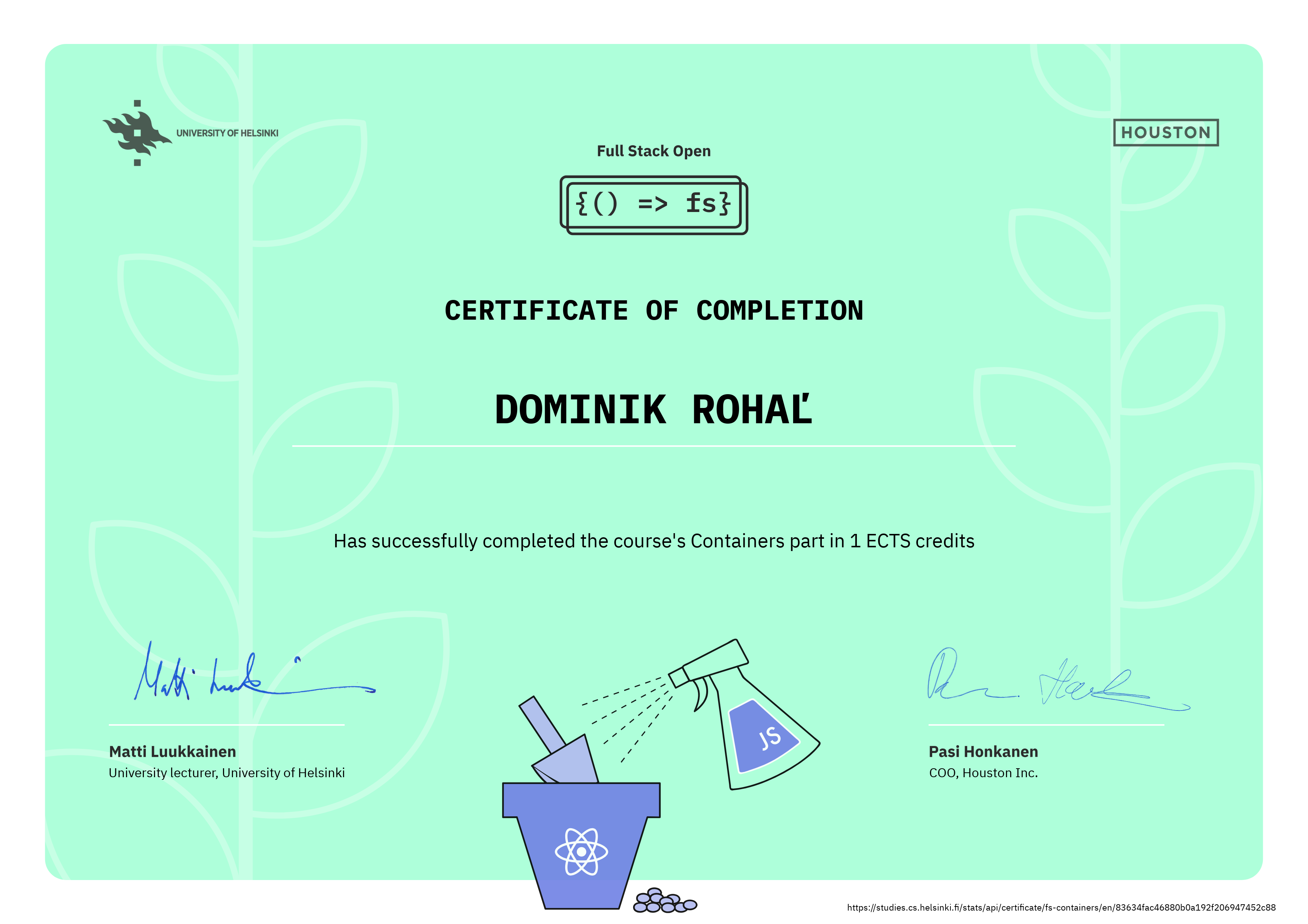 certificate